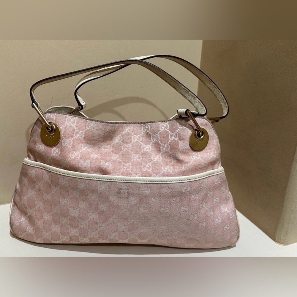 Gucci Pink Eclipse Monogram Handbag